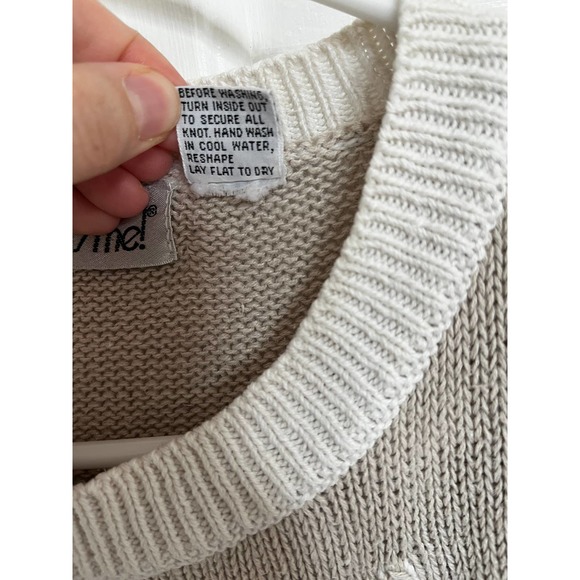 That's Me Vintage 80's Spring Sweater Vest Stranger Things Retro Casual Top L - Picture 3 of 10